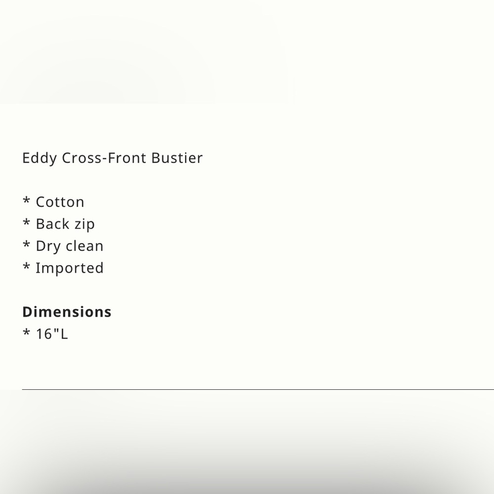 Eddy Cross Front Bustier top - Picture 5 of 5